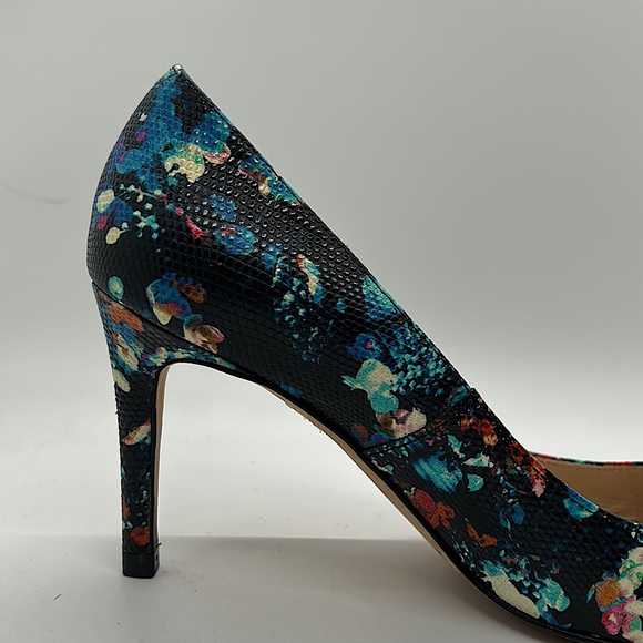LK Bennett Floral Snake Skin Texture Leather Stiletto Heels Shoes *Sz 37/Sz 6* - Picture 8 of 10